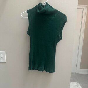Chic sleeveless ribbed turtleneck top - size xl